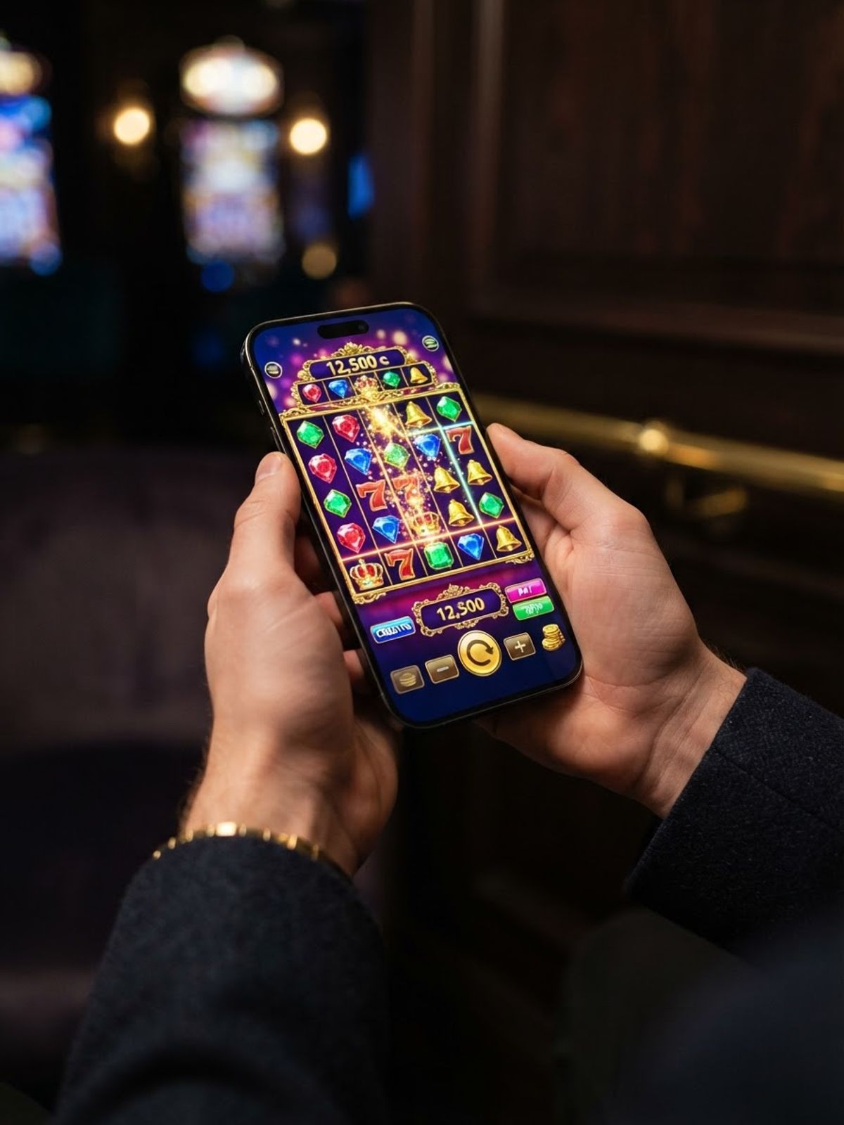 Mobiel casino op smartphone scherm